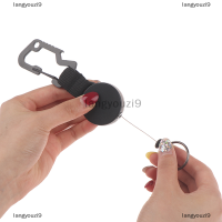 langyouzi9 พวงกุญแจพับเก็บได้ Heavy Duty Badge Holder Reel กับ multitool carabiner CLIP