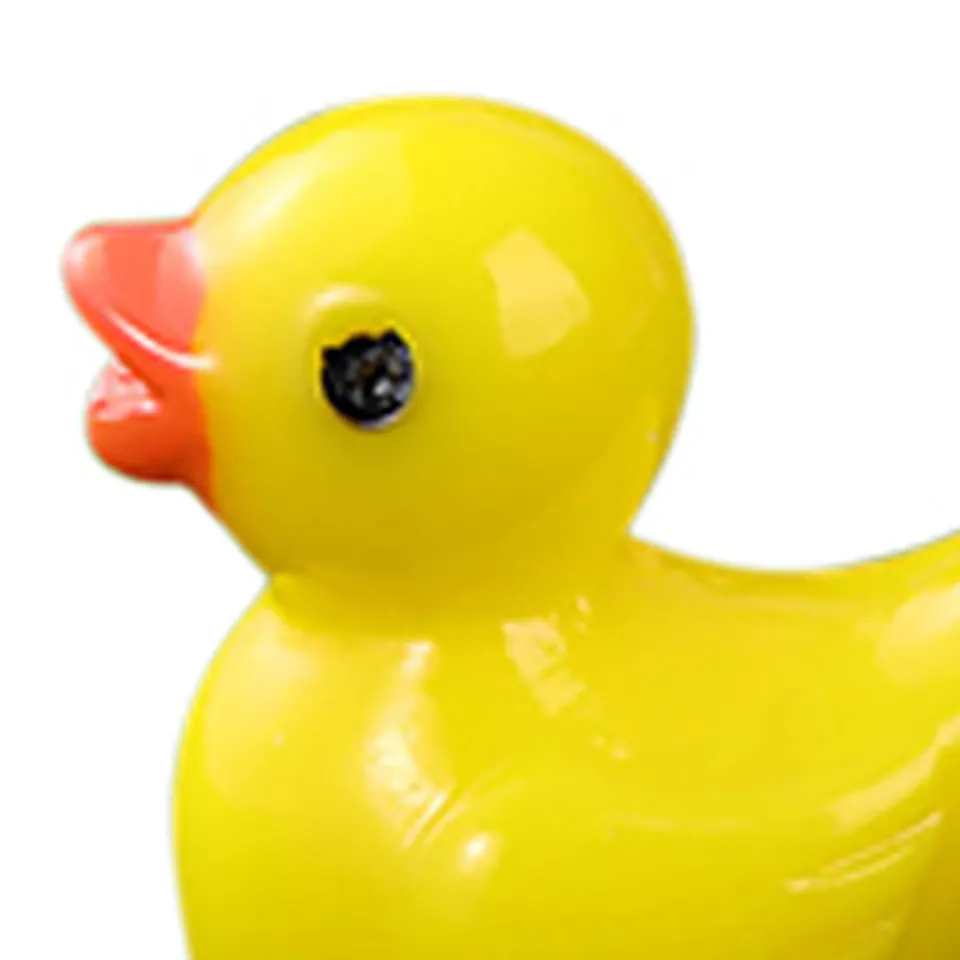 100 Pcs Tiny Ducks Mini Resin Yellow Duck Ornament Multi-colors