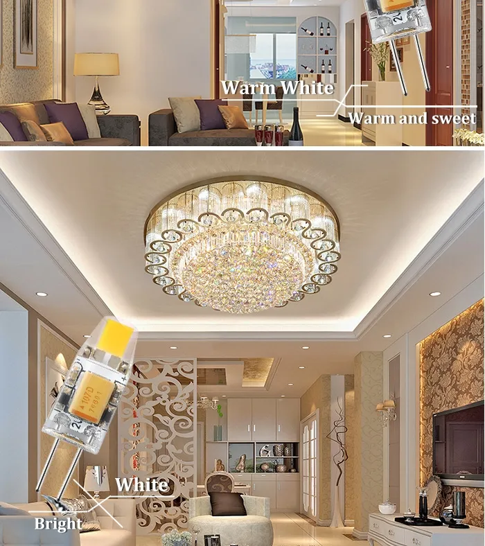 Goodland Mini G4 LED Lamp 3W 6W AC/DC 12V Dimmable COB LED G4 Bulb 360 Beam  Angle Replace Halogen Lamp Chandelier Lights