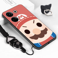 GGK เคสสำหรับ Tecno Camon 20 Tecno Camon 20 Pro Itel แหวนใส่นิ้ว S23กันกระแทกเคสตัวการ์ตูน KiKi Mario Moon Arale เกมภาพยนตร์ TPU ซิลิโคน TPU นิ่มเคสโทรศัพท์โทรศัพท์