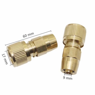 ；【‘； 3/8 Inch Hose Copper Connectors With Lock Nut Expandable Retractable Car Wash Hose Connector Plumbing Pipe Fitting 1 Pc