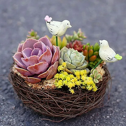 Handmade Vine Brown Bird Nest House Home Nature Craft Holiday Decoration