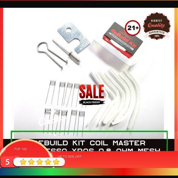 LENGKAP RBK CARTRIDGE XROS 0.8 OHM MESH REBUILD KIT COIL MASTER