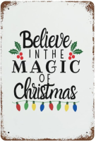 Jimin Believe In Magic Christmas ป้ายโลหะดีบุก-ตกแต่งผนังบ้านไร่สำหรับตกแต่งคริสต์มาส