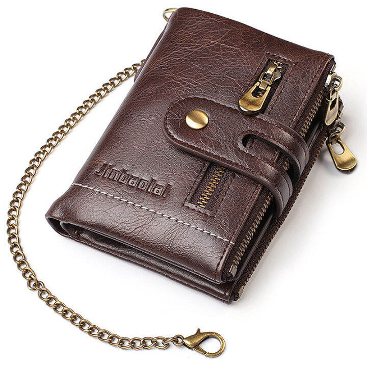 new-men-wallets-pu-leather-short-card-holder-chain-luxury-brand-mens-purse-high-quality-classic-retro-male-wallet