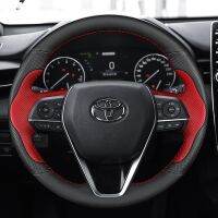 Hans1 hand-stitched Anti-slip black red Steering Cover 2018-2019 2018-2020