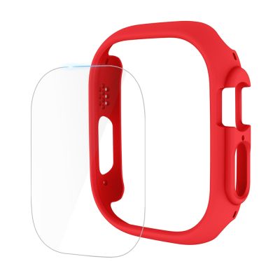 กระจก + เคสสำหรับ Apple Watch 8กรอบป้องกันพิเศษ49มม. บัมเปอร์ฝาครอบป้องกัน Iwatch หน้าจอ Pc เทมเปอร์สำหรับ
