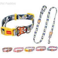 Pet Dog Collar Harness Leash Soft Walking Harness Lead Colorful and Durable Traction Rope Nylon dog walking