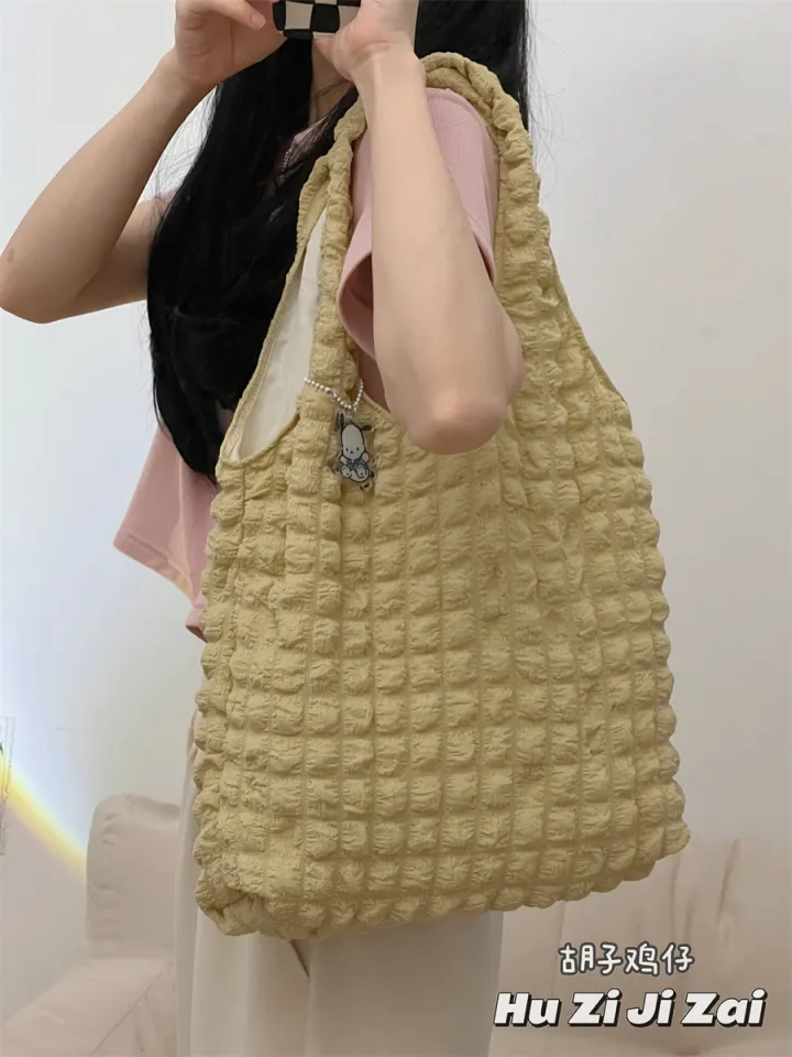 Riapawel Girl's Korean Fashion Cloud Bubble Tote Bag