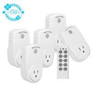 6 Pcs Wireless Remote Control Smart Electrical Outlet Switch Set for Lights Fans Small Appliance Long Range US Plug