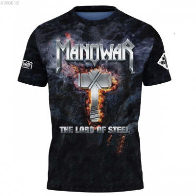 NEW (สต็อกเพียงพอ) Manowar 2023 H031 3D T Shirt T SHIRTคุณภาพสูง size:S-5XL