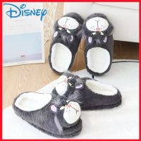 Cartoon Disney Anime Lucifer Cat Cinderella Norwegian Forest Cat Plush Girls Home Slippers Kawaii Anti-Skid Warm Cotton Shoes