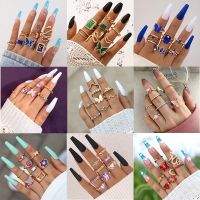 【CC】☜☇▩  Tocona Joint Sets for Stone Alloy Jewelry Anillo 7pcs/sets 22487