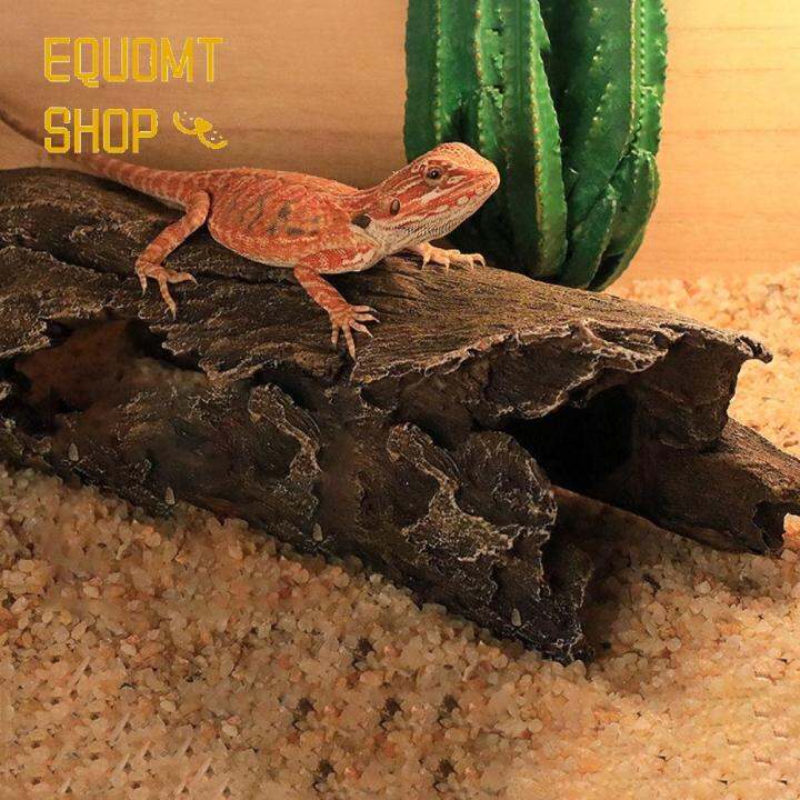 EQUOMT Decorative Lizard Hideout Cave Simulation Resin Turtle Climbing Platform Spider Hiding