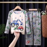 Children Autumn Long Sleeved Kids Boys Girls Pajama Sets Cartoon Casual Animal Pyjamas Pijamas Set Tops+Pants 2pcs Outfits