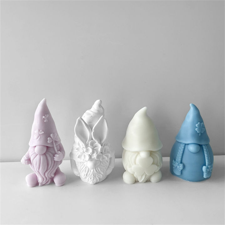 silicone-mould-diffuser-stone-mould-candle-mould-diy-handmade-tools-dwarf-faceless-old-man-clover