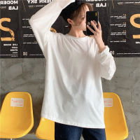 Long Sleeve T-shirts Women Solid Korean Style Leisure Stylish Ladies Tops Candy Colors Tees Simple All-match O-neck Soft Couple