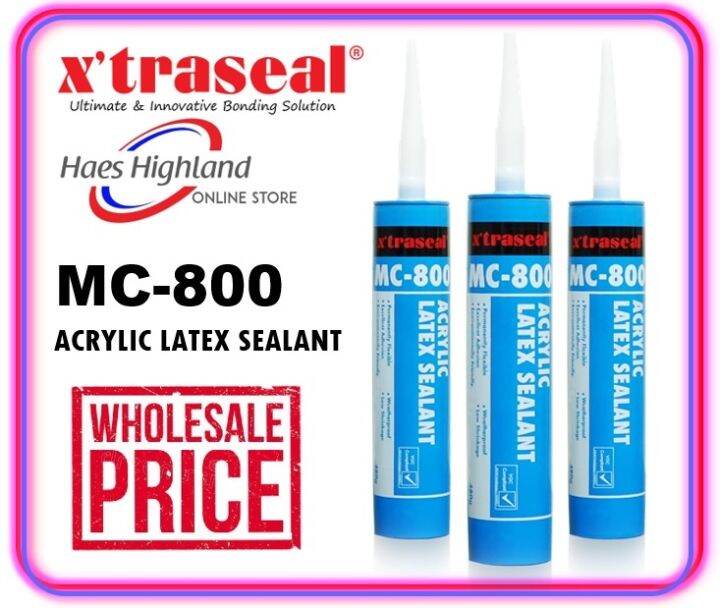 [WHOLESALE] X'traseal MC800 ACRYLIC LATEX SEALANT 480G WHITE Lazada