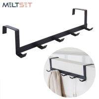 CW Wrought Iron Door Hooks Practical HatWall5 Hooks CoatHanger Rack for Door Back KitchenOrganizer