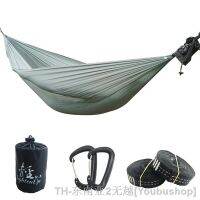 hyfvbu►┅  Outdoor Canvas Hammock Bed 1 Adult Backpacking Survival Leisure Sleeping