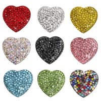 New Creative Diamond-encrusted Fridge Magnets Heart-shaped Crystal Glass Magnetic Refrigerator Magnetic Sticker Fridge Magnets Refrigerator Parts Acce