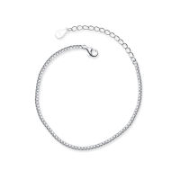 Trustdavis Luxury Real 925 Sterling Silver Fashion Simple Dazzling CZ Chain Bracelets For Women Wedding Fine S925 Jewelry DA1715