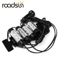 Roadsun ชิ้นส่วนรถยนต์พื้นรองเท้า4 In1หลอดไฟปรับระดับแสงไฟ LED รถยนต์โดยรอบไฟตกแต่งภายในไฟท้ายแต่งรถ