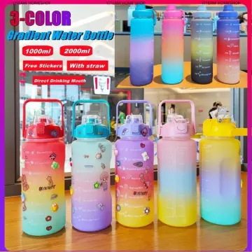 2L Colorful Sports Water Bottle with Direct Drinking Lid