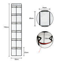 กล่องใส่ของพับได้ตาข่ายใส่กระเป๋าได้2แพ็ค12ช่องกระเป๋าเก็บของอุปกรณ์ถุงถุงเท้าห้องน้ำใต้เตียงนอนการจัดเก็บในหอพัก