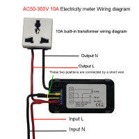 (100 ดีมาก) AC300ดิจิตอลโวลต์มิเตอร์ AC 50-300โวลต์แรงดันไฟฟ้า45-65เฮิร์ตพลังงานพลังงานเมตร LED AC Wattmeter 0-10100A ตรวจจับโวลต์มิเตอร์แอมแปร์