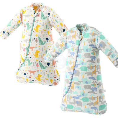 เด็กอินทรีย์ถุงนอนที่ถอดออกได้แขนยาวสวมใส่ผ้าห่มซองจดหมายฤดูหนาวที่อบอุ่นสาวเด็กเสื้อผ้าเตียงผ้าห่ม