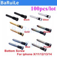 BaRuiLe 100pcs Back Cover Screw for iPhone 11 12 13 Pro 14 X XS Max 5S 6S 7 8 Bottom Dock Connector Five Star Pentalobe Screws