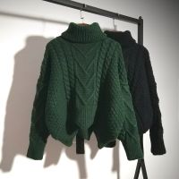 Women Sweaters Warm Turtleneck Pullover Twist Pull Jumpers Autumn 2023 Knitted Sweaters Thick Warm Christmas