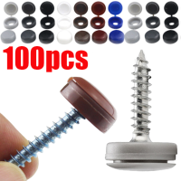 100Pcs เล็บสกรูหมวกตกแต่ง Anti-Rust BUCKLE Phillips สกรูพลาสติกป้องกันครอบคลุม NUT หมวกเล็บรถอะไหล่ตกแต่ง-ef2