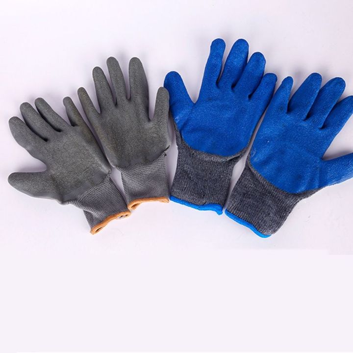 djrgs-ถุงมือทำงานป้องกันความปลอดภัยถักกันลื่นสำหรับงานก่อสร้างถุงมือป้องกันถุงมือรักษาความปลอดภัยทำงาน