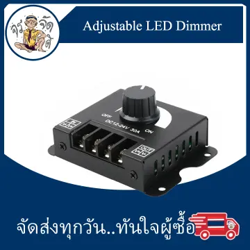 New 1pcs DC 12V 24V LED Dimmer 8A Adjustable Brightness Controller Switch  Lamp Bulb Strip Driver Single Color Light Power Supply
