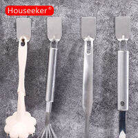 Houseeker 5ชิ้นกาวตนเองสแตนเลสผนังตะขอกระเป๋ากุญแจแขวนเหนียวครัวบ้านห้องน้ำการจัดเก็บแขวนผู้ถือผ้าขนหนูกันน้ำ