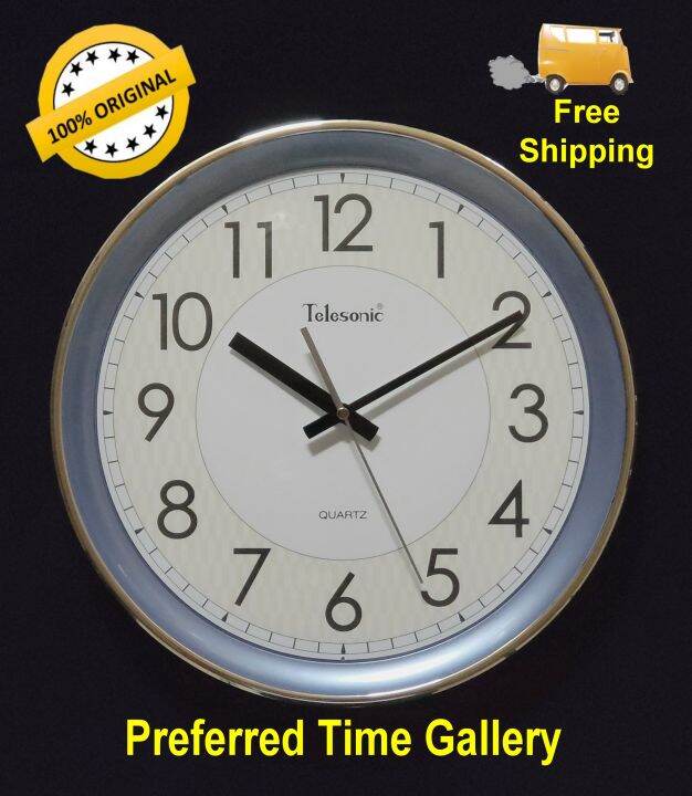 ORIGINAL Telesonic Wall Clock Q69164 Blue Case,Number Dial Lazada