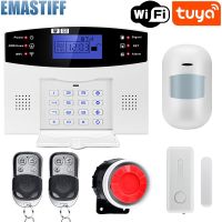 สืบราชการลับ☢157 Tuya ไวไฟ Sem Fio Com Gsm Sistema De Alarme Do Assaltante Câmera Ip เซ็นเซอร์วัดรังสีอินฟาเรด Movimento Porta Kit Segurana App Controle