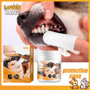 Lovinland Pet Răng Khăn Lau Bông Không Dệt Ngón Tay Khăn Lau Khỏe Mạnh