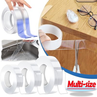 Multi size Nano Double Side Tapes Heavy Duty Waterproof Reusable Adhesive Transparent Glue for Kitchen Bathroom Appliance