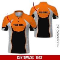 （all in stock）  Personalized Name Orange 3D All Over Printed Clothes HH621 3D Print POLO SHIRT