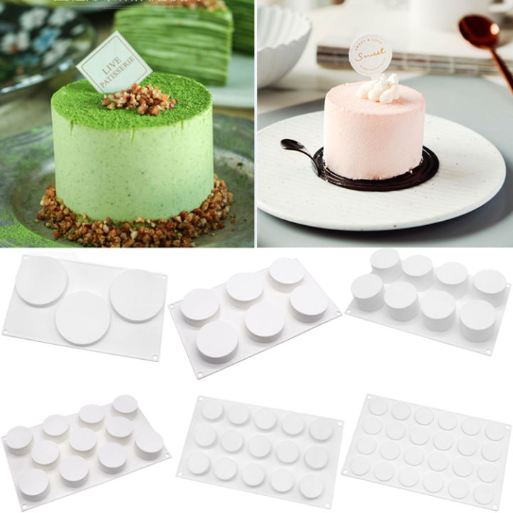 11/8/6 Cavity Silicone Cylindrical Cake Mold for Baking Dessert Ice Mousse  Fondant Decorating Tools (8 Cavities) : Amazon.de: Home & Kitchen