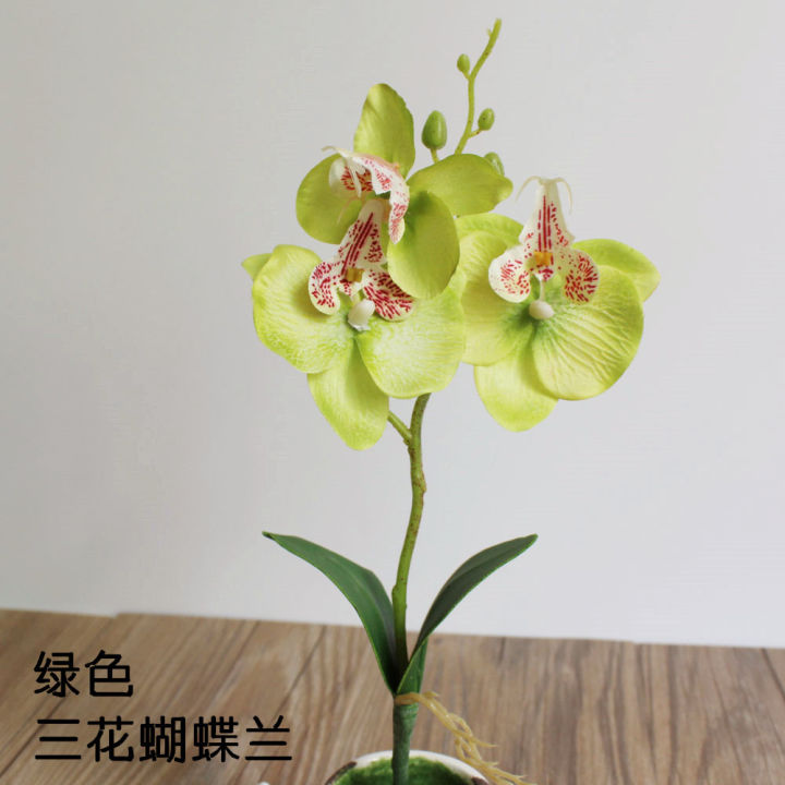 ใหม่สามดอกไม้-p-halaenopsis-มินิขนาดเล็ก-p-halaenopsis-diy-สร้างสรรค์อุปกรณ์การจัดดอกไม้อุปกรณ์จำลอง-flowe