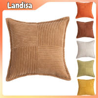 Landisa หมอนอิงคลุม2ชิ้น18X18นิ้วสำหรับห้องนั่งเล่นโซฟาเตียงนอนผ้าลูกฟูกนิ่มสำหรับตกแต่งเบาะพื้นผิว