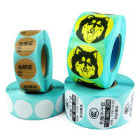 Direct Thermal Label Roll, Color White Round Stickers, 1 Rolls, Packing Seal Label Sticker