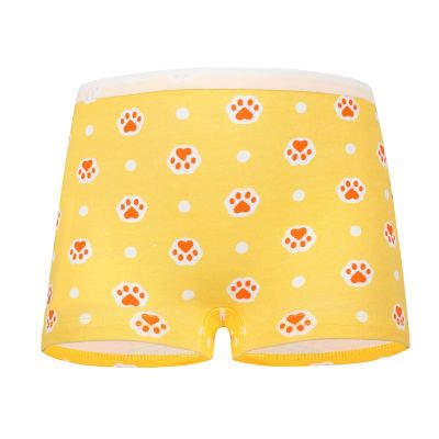【4 PiecesSET】READY STOCK Cute Cat Cartoon Printed Kids Panty Elasticity Kid Underwear Baby Soft Breathable Cotton Underpants 2-12Years Girls Panty Hot Sale In South East