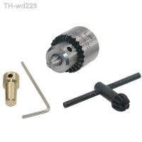 Micro Motor Drill Chucks Clamping 0.3-4mm Jt0 Taper Mounted Drill Chuck With Chuck Key 3.17mm Brass Mini Electric Motor Shaft