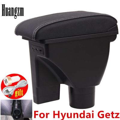 สำหรับ Hyundai Getz ที่วางแขนเข็มขัดสองชั้น3Usb รถยนต์กล่องเก็บของที่พักแขนตรงกลางอเนกประสงค์