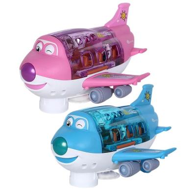 Airplane Vehicles Toy Electric Vehicles Plane Toy with Light Effects 360 Rotating Mini Airplane Model Playset for Kids Children Girls Boys Over 3 Years Olds attractively